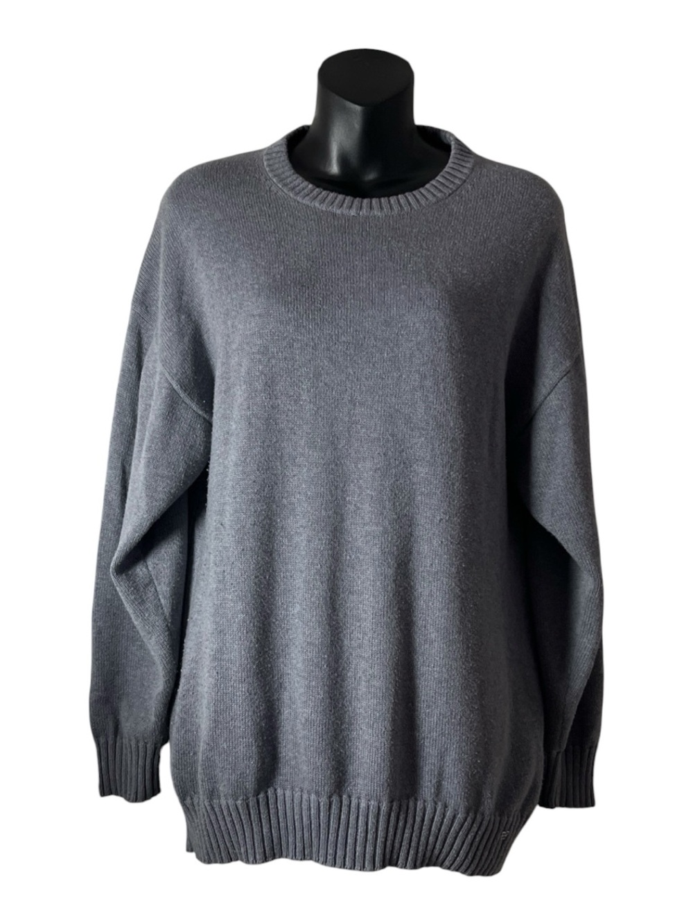 Sunday Best Women's Crewneck Sweater - Charcoal Gray Sz 2XS cotton & cashmere
